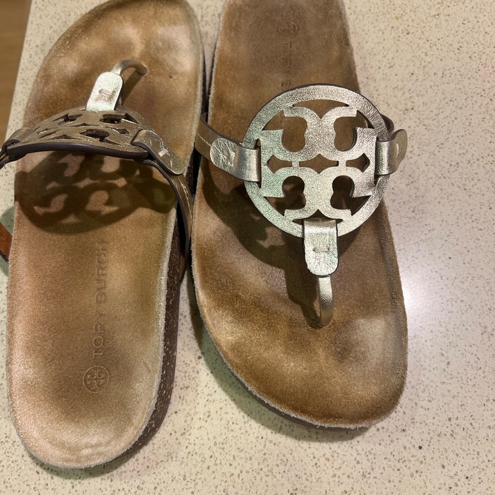 Gold Tory Burch sandals